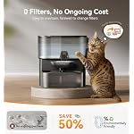 Wireless Cat Water Fountain No Filters, Wastewater Separation, FEELNEEDY Stainless Steel Bowl, 3.5L Pet Water Fountain for Cats & Dogs Dispenser, Black - Image 3