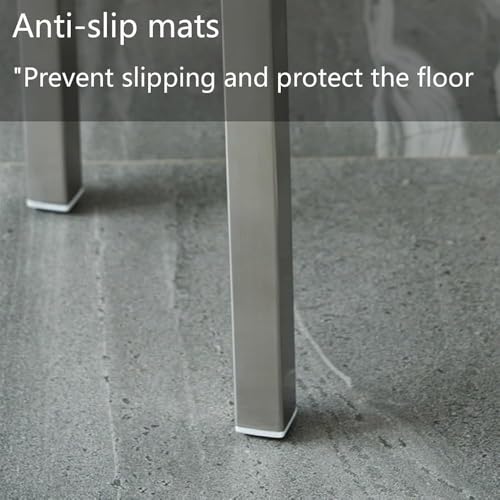 Taburetes de comedor industriales de acero inoxidable, taburetes de bar redondos apilables de metal, altura de mostrador de 18 pulgadas para cocina, comedor o bar - imagen 6