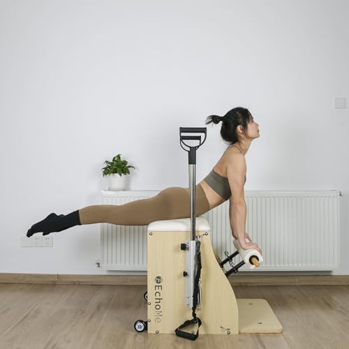 EchoMe Plates Combo Chair with Handles, Split-Pedal Stability Pilates Chair,Yoga Fitness Trainer, Pilates Reformer Machine, Pilates Equipent of Maple Wood for Home use and Studio Use - Image 6