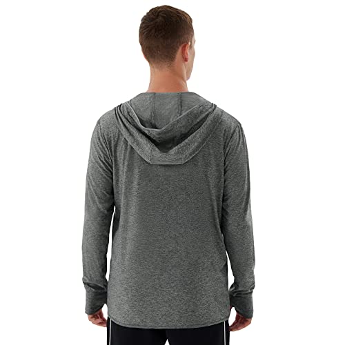 Corna Men's Lightweight Hoodie, Sun Protection Full Zip Hooded Jackets with Thumb Holes2