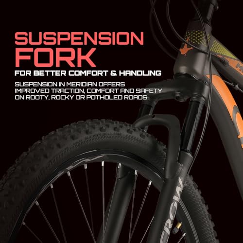 Image of CROW - Meridian Single Speed | 29 inch Unisex MTB Cycle for Boys and Adults | MTB Cycle with Duald Disc Brake | HI TENSILE Steel Frame | Mountain Bike | Unisex | Ideal for 5.8 FT +