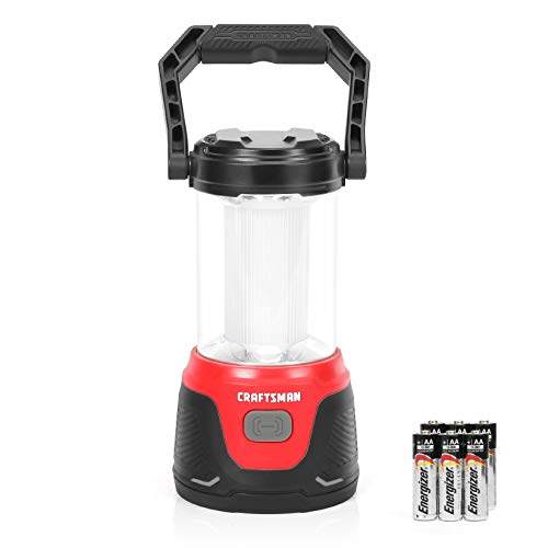Craftsman 500 Lumens LED Lantern Flashlight, 4 Lighting Modes for Home, Garden, Camping, Hiking, Fishing, Emergency, 6AA Alkaline Batteries Included? CMXLLAG65285