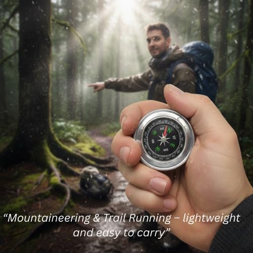 Brújula portátil Mini Gadgetime USA 2.4 x 2.4 pulg miniatura 5