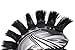 Helmet Hawks Motorcycle Helmet Mohawk w/Sticky Hook and Loop Fastener Adhesive (8) Hair Patches 2" long x 3" Tall - Jet Black