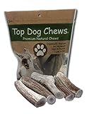 Premium Large Thick Elk Antler 5 Pack Dog Chew Treat - Top Dog Chews Made in USA
