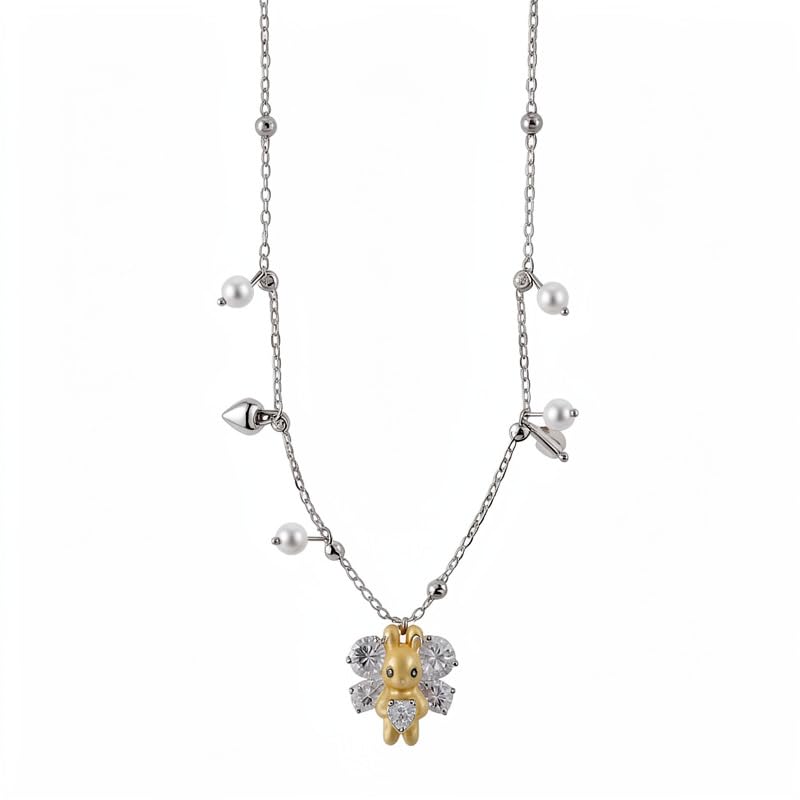 Natural Water Pearl Sweater Chain | Flower Pendant Long Chain Necklace-image-36