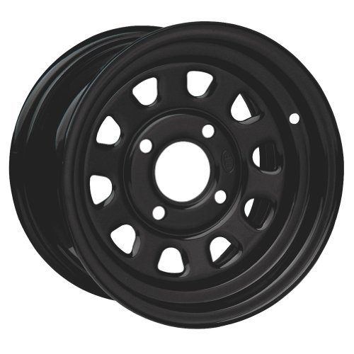 ITP Delta Steel Wheel - 12x7 - 5+2 Offset - 4/110 - Black , Bolt Pattern: 4/110, Rim Offset: 5+2, Wheel Rim Size: 12x7, Color: Black, Position: Front/Rear D12F511