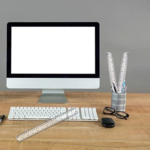 12 Pcs 30cm Rulers, 12 Inch Transparent Ruler Plastic Ruler Multipack Shatterproof Rulers Clear Straight Ruler Geometric Ruler School Office Stationary Ruler for Student Kids Teacher