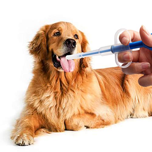 nuoshen 2 Stücke Tablette Feeder, Medikamenten Feeder Pet Pusher Spritze Pet Pusher Spritze Tabletteneingeber für Katzen kleine Hunde