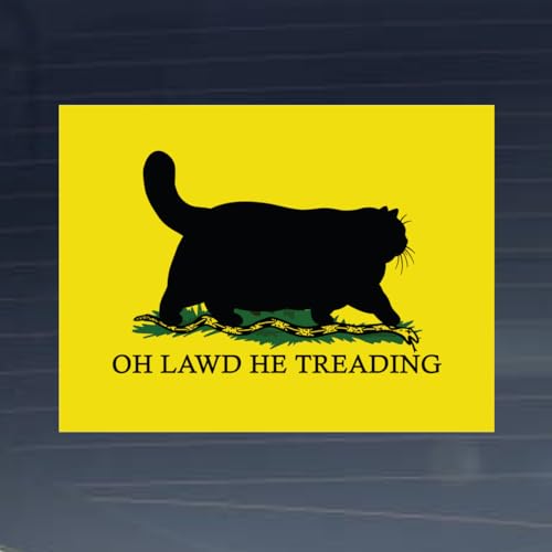Image of Oh Lawd He Treading Fat Cat 7 inch Full Color Indoor Outdoor Vinyl Decal