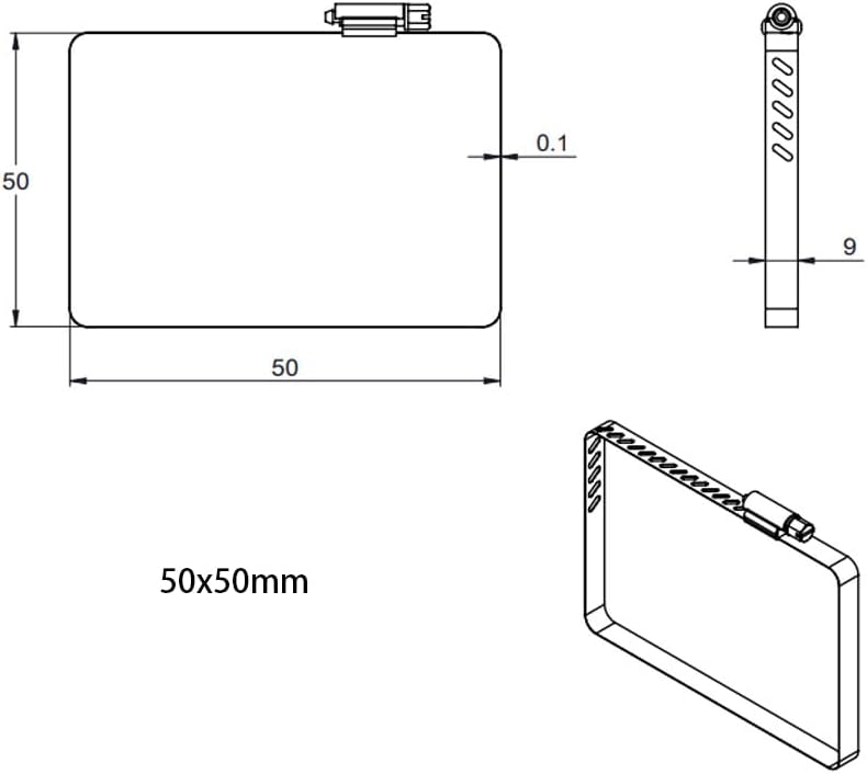 Miniatura 2 de Paquete de 10 abrazaderas cuadradas de acero inoxidable 304 de 1.969 x 1.969 in para tubo de cable rectangular