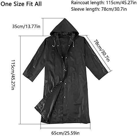 AMANMAN 2 Pack Rain Ponchos Waterproof Raincoat for Adult Reusable Portable Rain Coat with Hoods and Sleeves Emergency Rainwear for Women Men Outdoor Travel Hiking Camping (Black & Purple)