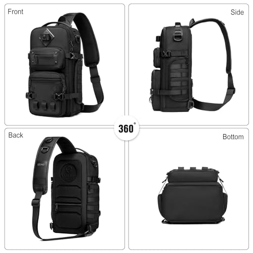 Sling bag armée verte avec support trépied pour photographe