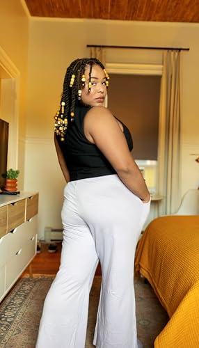 FOREYOND Plus Size Women's High Waisted Drawstring Waist Wide Leg Sweatpants with Pockets4