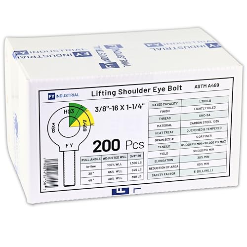 Image of Bulk Carton of 200 Pcs Lifting Shoulder Eye Bolts 3 /8 inch-16 X 1-1 /4 inch