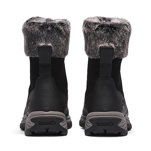 Timberland Timberland Women's White Ledge Pull-On Waterproof Insulated Boots, Black Full-Grain, 6 Medium