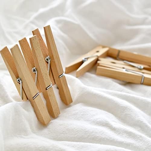 FIRST CHOICE KAYA Wooden Pegs, Pack of 36 for Photos for Washing Line or Hanging Photos, Arts and Craft