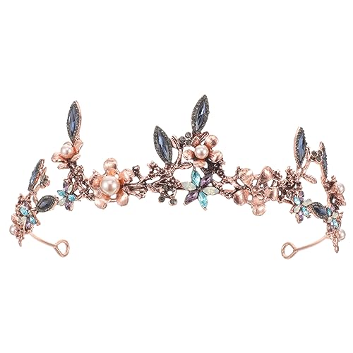 FRCOLOR Bunte Barock Strasskrone Hochzeit Tiara, Vintage Kristallkrone Für Verlobung, Party Und Festliche Anlässe