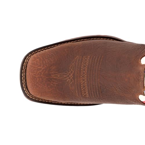 Durango Mens Mexico Flag Non Safety Square Toe Casual Boots Mid Calf - Brown - Size 9 M4