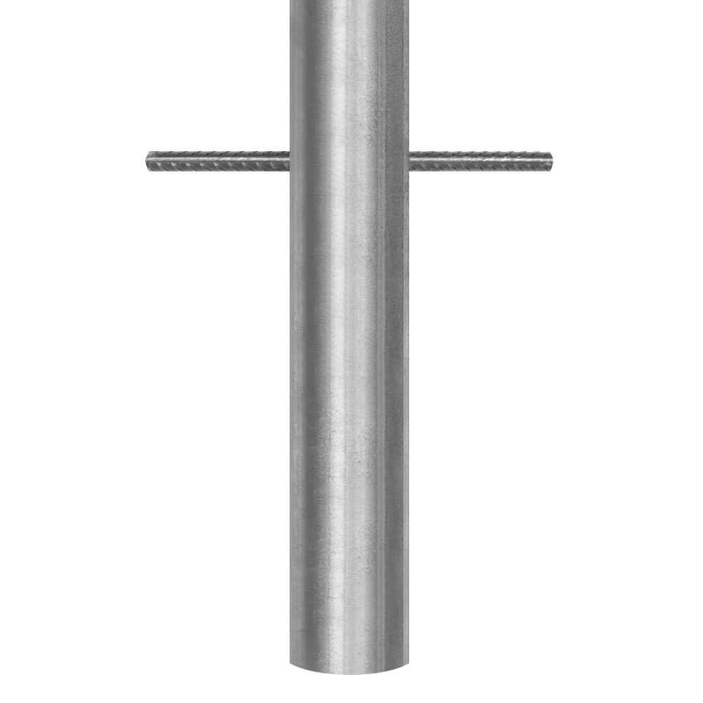 BIGPACK 5 x Rohrpfosten zum Einbetonieren, Ø 6 cm, Länge 3,5 m, aus Stahl, Art.-Nr. 610393 | Schilder Pfosten | Stahlrohrpfosten