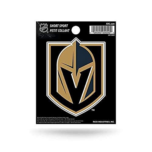 Rico Industries NHL Hockey Vegas Golden Knights Short Sport Decal 3.75' x 4.75' Die Cut Team Logo Short Sport Decal - image 1