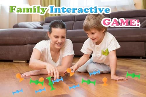 Suction Bath Toys for Preschooler - 10 Pcs Sensory Suction Cup Toys for Kids, Stress Relief Fidget Toys Bathtub Toys for Travel and Bath Time, Perfect for Fine Motor Skills and Creativity