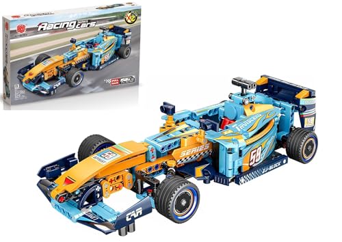 Image of Chocozone Pull Back Race Car Model Building Set, Formula One Speed Champion Car Building Block Toys for 10+ Years Old Boys Girls & Adult - 635PCS