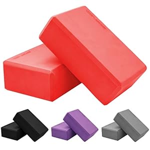 SportVida Yogablok van Eva-schuim, set van 2 stuks, yogablokken met schuim, voor fitness en pilates, hulpmiddel voor de training, sportaccessoires thuis