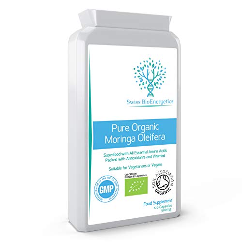 Pure Organic Moringa Oleifera 500mg 120 Capsules