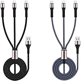 Jpinbo [2Pack 4FT] Multi USB Charging Cable,3A 3 in 1 Fast Charger Cord Connector Nylon Braided with...