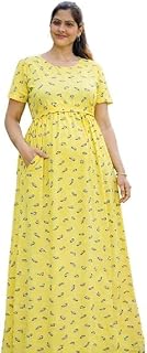 Tara wings Urban Mom Maternity Nighty | Nursing-Friendly Feeding Nightwear Dress | Soft, Breathable & Comfortable Maternit... Price In India