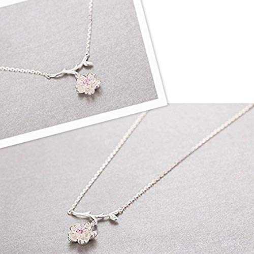 Women's Jewelry 30% Silver White Copper Silver Plated Daisy, Cherry Flower Inlaid Drill Necklace2
