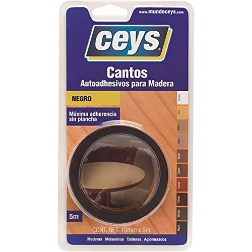 Ceys 850102 - Rollo 5M. Canto De Melamina Negro 850102