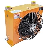 60W Hydraulic Oil Cooler 110V Fan Cooler AH1012T-CA 110V 60W 100L/Min Hydraulic Radiator Oil with Thermal Flow Fan Heat Exchanger for Construction Mobile Machines