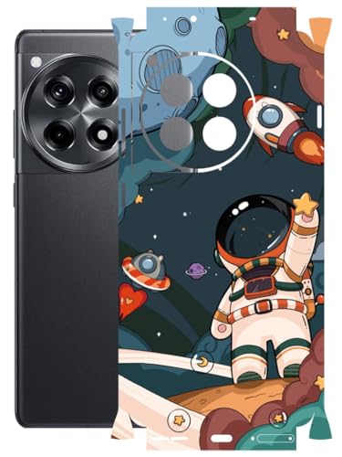 Image of AtOdds - Full Body Back Screen Guard Protector Film - Lamination Wrap Skin Sticker Compatible with ONEPLUS 12R (5G) | Scratchproof Matte Finish (Space)