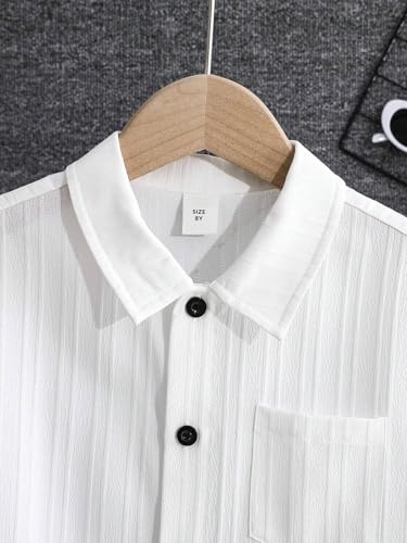 Image of TAGAS Toddler Boys' Striped Short Sleeve Casual Vacation Shirt ||Fancy Shirt || Party Shirt for Boys and Kids || Summer Shirt for Boys and Kids ||(BS-2033)