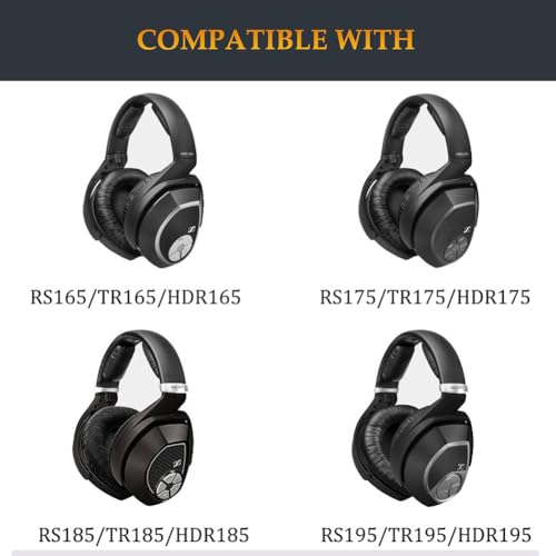 RS175/HDR175/TR175 Earpads Upgrade RS 175 Replacement Ear Pads, Almohadillas de reposición cómodas compatibles con Sennheiser RS195/RS185/RS175/RS165, HDR195/HDR185/HDR175/HDR165, TR175/TR185 auriculares miniatura 2