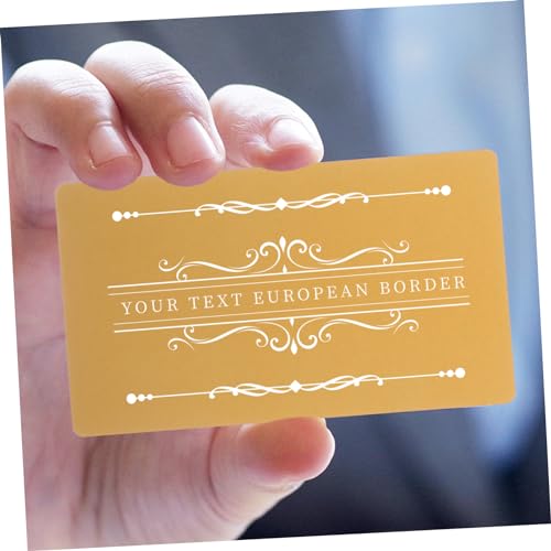 Cartes de visite en aluminium or lot de 100 pour impression et gravure