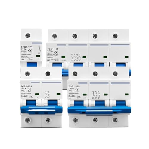 Disjoncteur 4P 400V AC 80A pour rail Din 35mm avec coupure de 10kA