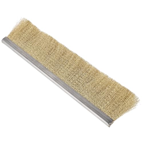 jojofuny Joint d'étanchéité à brosse pour boîte aux lettres, brosse anti-poussière en fil de cuivre, fixation métallique 20 x 4,5 cm pour couvercle de boîte aux lettres