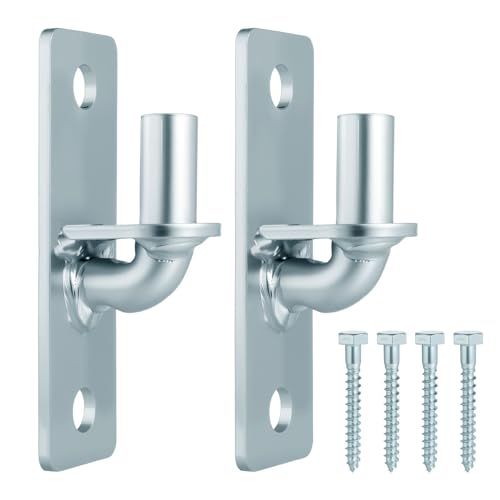 WENHUALI Wall Mount Gate Hinges 2 Pack Farm & Chain Link Gate Hinges with 5/8 Pin Heavy Duty Outdoor Metal for Fence Posts