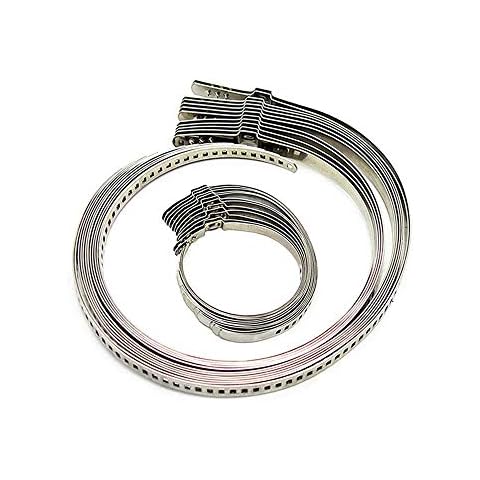 Stainless Steel Universal Adjustable AXLE CV Joint Boot Crimp Clamp Kit, CV Boot Clamp 24PCS(12pcs Small+ 12pcs Large) Cover