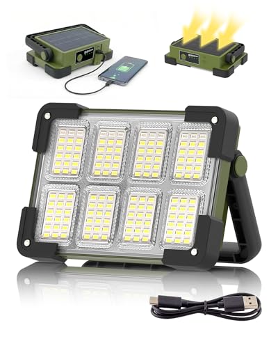 Faretto LED Ricaricabile,30W Faro LED Ricaricabile 4 Modalità di Illuminazione SOS Flash, Batteria Lampada da Lavoro per Riparazioni Auto, Garage, Campeggio