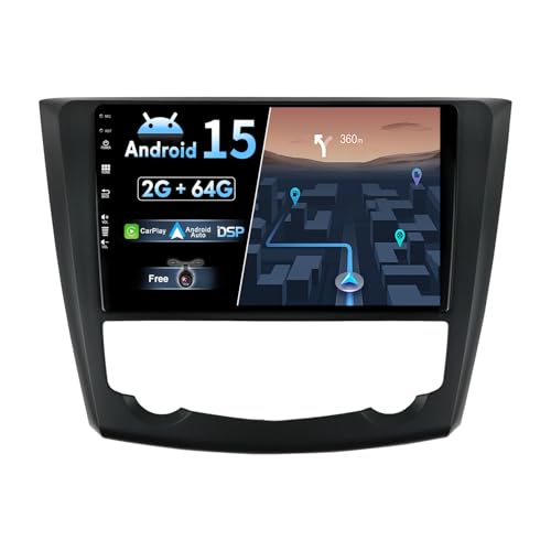 Autoradio Android 12 2 Din 9 Pouce pour Renault Kadjar 2015-2019 Bluetooth 4G