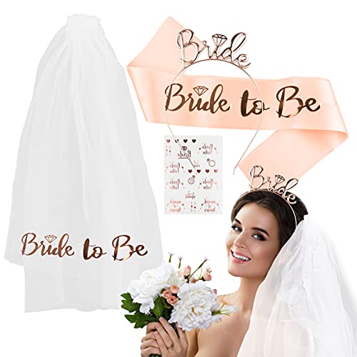 EVJF Accessoire, Bride to Be Écharpe Bride to Be Accessoires Bandeau Bride to Be Mariée Tatouages, Très pour Enterrement de Vie de garçon Douche Nuptiale Partie de Poule Cover