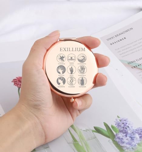 Espejo compacto redondo WSNANG para maquillaje miniatura 2