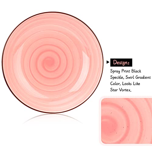 Kitchentour Ceramic Pasta Bowls - Large Salad Bowls Porcelain Serving Bowl Set 26 Ounce - 8 Inch Soup Bowl - Dishwasher And Microwave Safe - Set Of 6, Assorted Warm Colors #TOP6