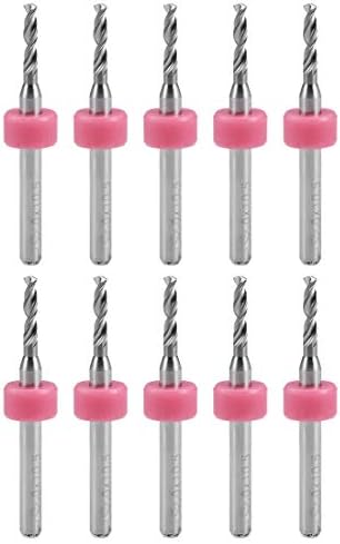 uxcell PCB Drill Bits 2mm Tungsten Carbide Rotary Tool Jewelry CNC Engraving Print Circuit Board Micro Drill Bits 1/8 Inch Shank 10 Pcs