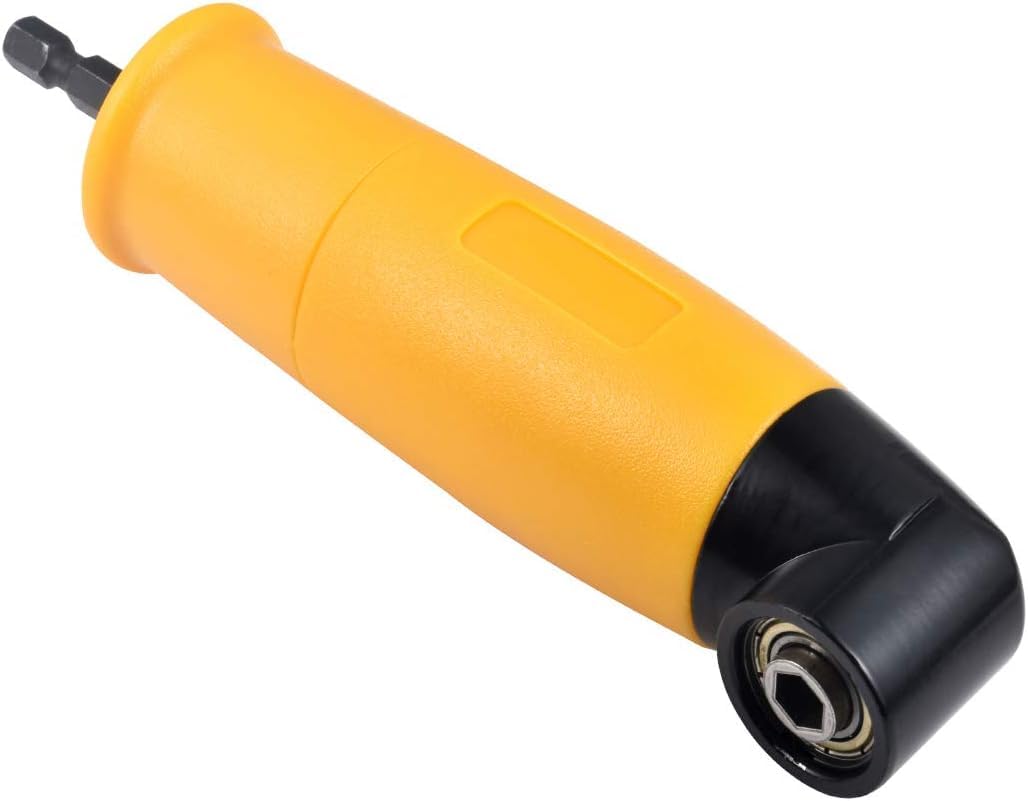 Taladro de Ángulo Recto, 90 Grados de Ángulo Recto Conductor de Extensión de Potencia Destornillador Taladro Accesorio 1/4 Pulgadas Hexagonal Socket Destornillador Titular Adaptador