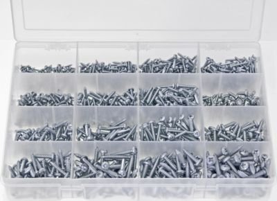 Max Caja de Surtido de Tornillos Autotaladrantes, Tornillos Roscachapas, Tornillo (Cabeza - Pozi)